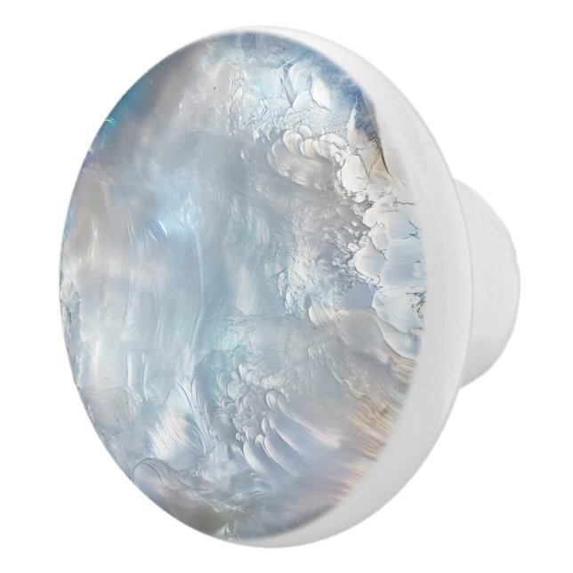 Nacre Pearl Mönster Knopp (Höger)