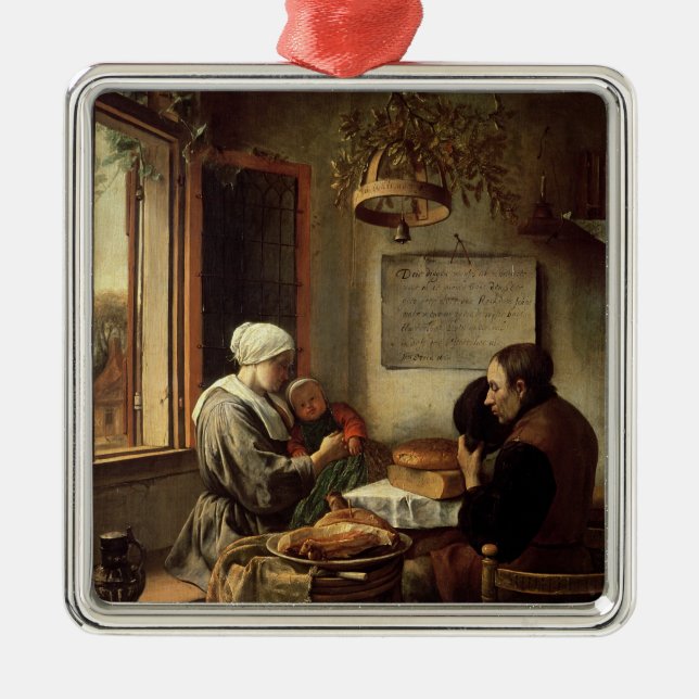 Nåd för kött, 1660 julgransprydnad metall (Framsidan)