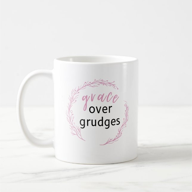 Nåd framför agg Inspirerande Citat Kaffemugg (Vänster)
