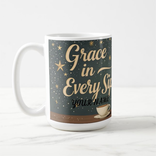 Nåd i varje klipp 2 (färg) kaffemugg (Vänster)