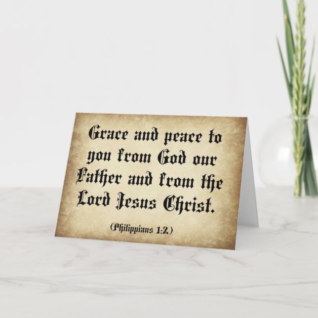 Nåd och fred för Philippiansbibelhälsning till dig Kort (Framsida)