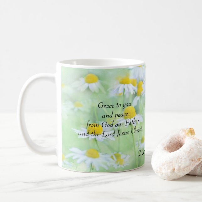 Nåd till Er och Fred - 2 Korintierbrevet 1:2 Kaffemugg (Med munk)
