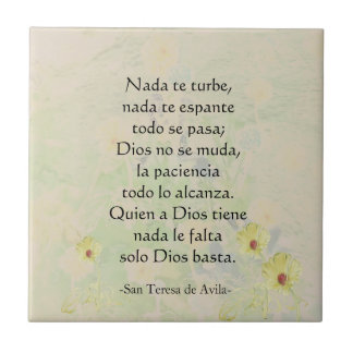 ’Nada te turbe’ St. Teresa of Avila Prayer Kakelplatta