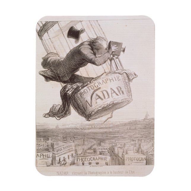 Nadar (1820-1910), höjande fotografi till hei magnet (Vertikal)