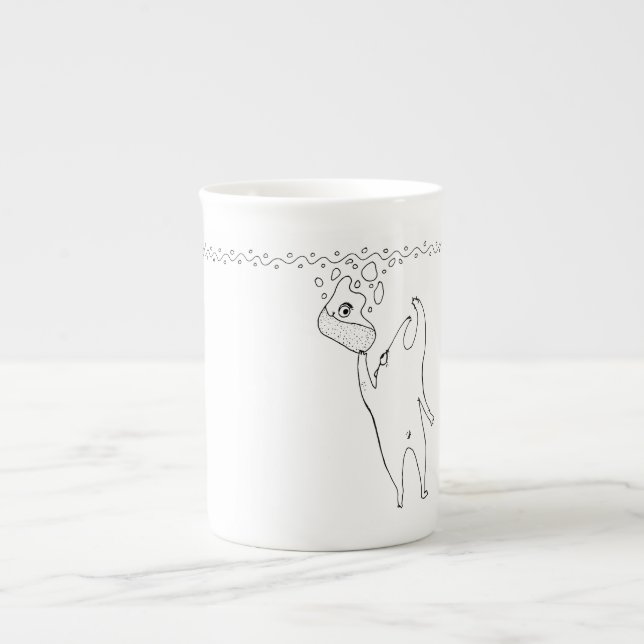 Nådde mugg benporslin mugg (Framsidan)