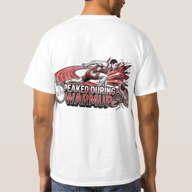 nådde sin topp under uppvärmningen t shirt (Baksida)