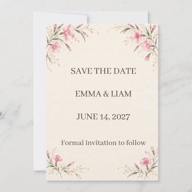 Nadeshiko Save the Date Spara Datumet (Framsida)