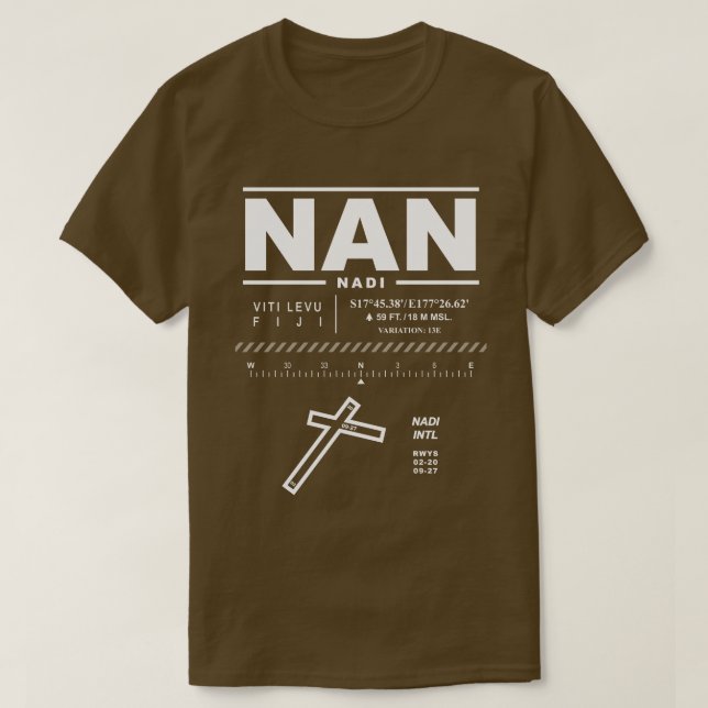 Nadi internationella flygplats NAN T Shirt (Design framsida)