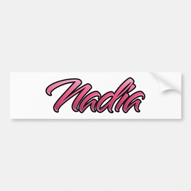 Nadia faded rosa Aufkleber Sticker Bildekal (Framsidan)