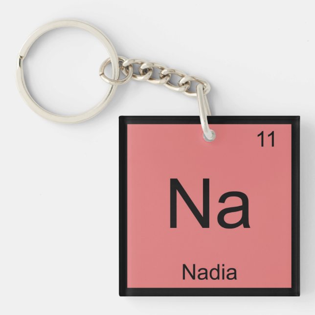 Nadia Namn kemiskt Inslag Periodic Bord (Framsidan)