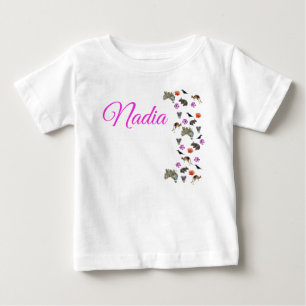 Nadia, Namnlogotyp Med Australisk Vilda Djur,  T Shirt