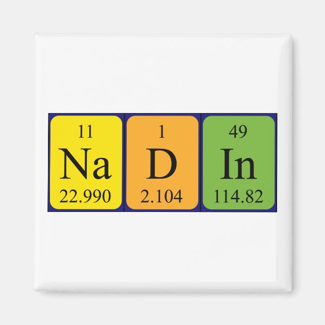 Nadin Periodisk magnet bord namn (Framsidan)