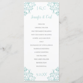 Nadine-Bröllopsprogram | Tall (lätt turkos) Program