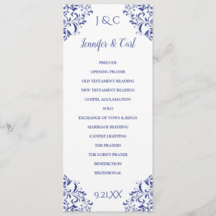 Nadine-Bröllopsprogram   Tea-längd (Royal blått) Program