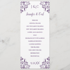 Nadine Bröllopsprogram | Tea-Length (Plommonlila) Program