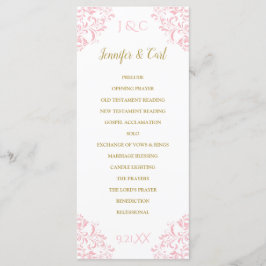 Nadine Bröllopsprogram | Tea-Length (Rosa & Guld) Program