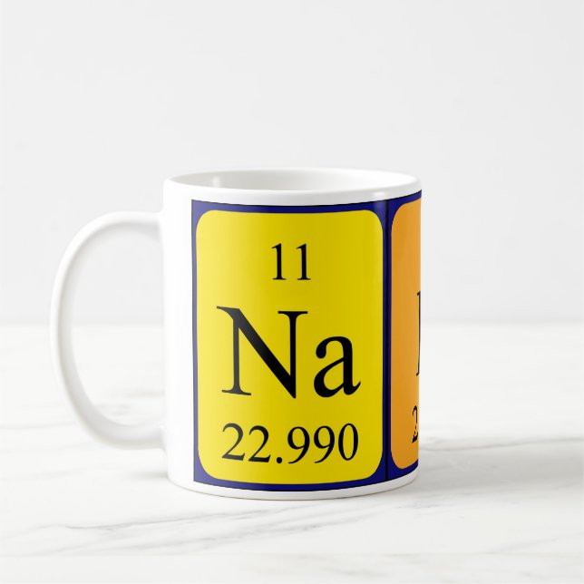 Nadir Periodisk bord namn mugg (Vänster)