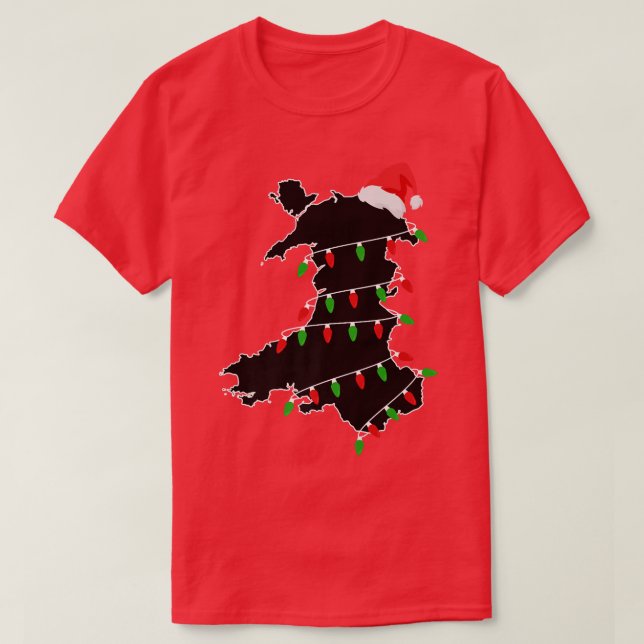 Nadolig Llawen Wales jul Ljus Welsh Julafton D T Shirt (Design framsida)