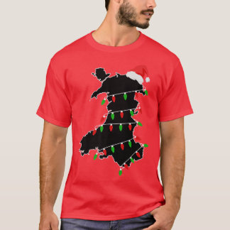 Nadolig Llawen Wales jul Ljus Welsh Julafton D T Shirt