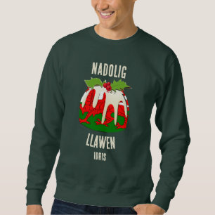Nadolig Llawen WALES Welsh God jul Family Lång Ärmad Tröja