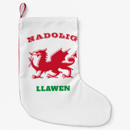 Nadolig Llawen Welsh God jul Simple Celtic Liten Julstrumpa