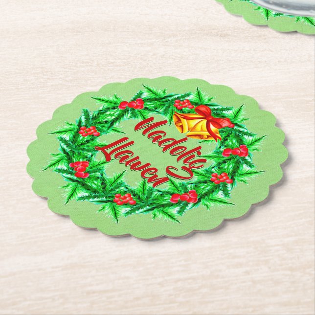 Nadolig Llawen Welsh God jul Underlägg Papper (Vinklad)