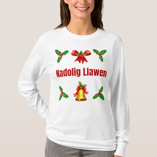 Nadolig Llawen - Women långärmad T Shirt (Framsida)