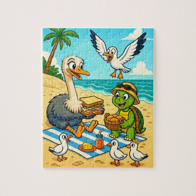 Nae Nae & Lulu Adventures Beach Picnic Puzzle Page Pussel (Vertikal)