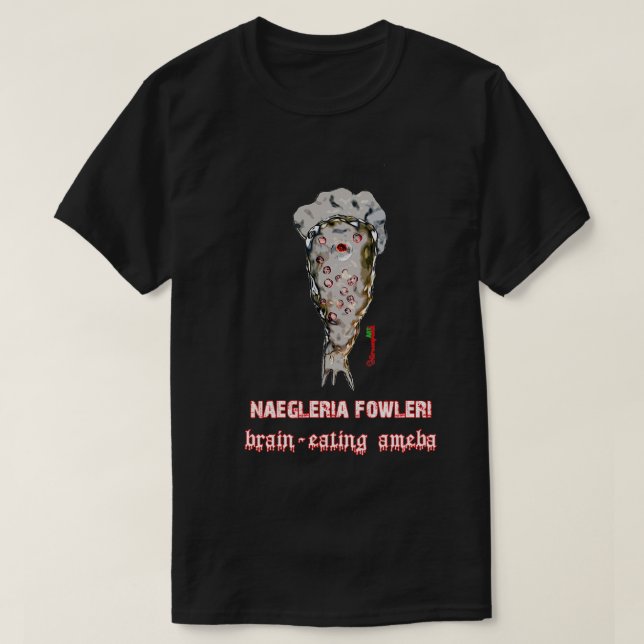 Naegleria Fowleri Braineating ameba T Shirt (Design framsida)