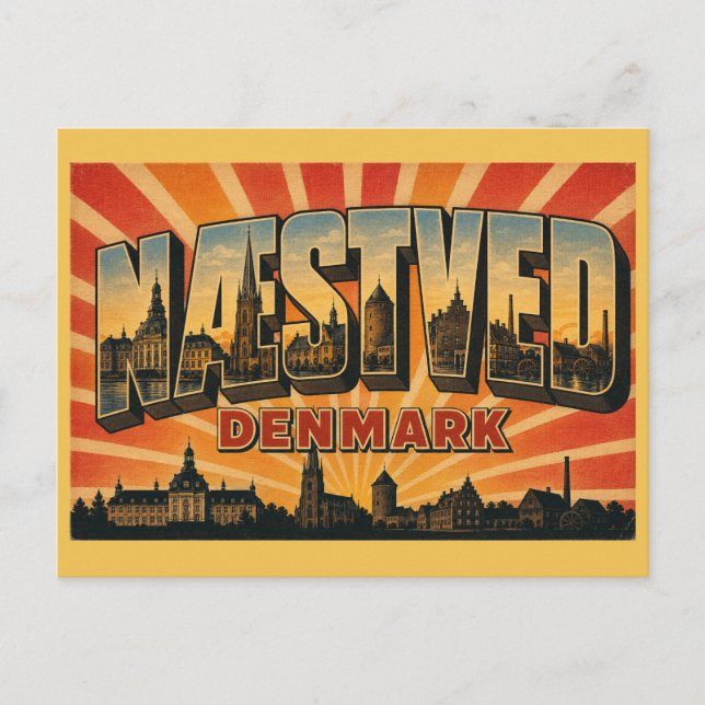 Næstved Danmark Gavnø Slott Vykort (Framsida)