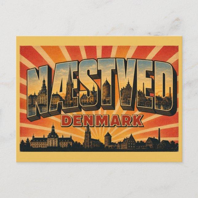 Næstved Danmark Kyrka Vykort (Framsida)