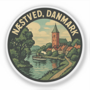 Næstved Danmarks Kyrka Klistermärken