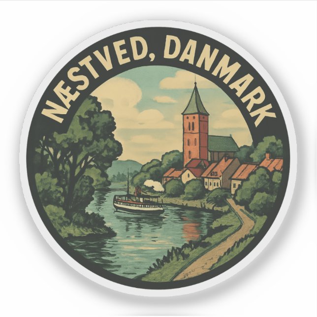 Næstved Danmarks Kyrka Klistermärken (Framsida)