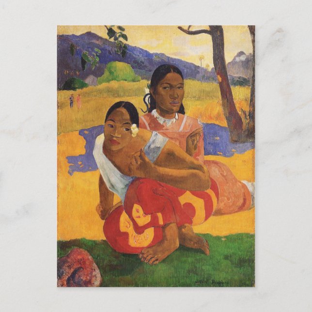 "Nafea Faa Ipoipo" - Paul Gauguin Vykort (Framsida)