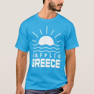 Nafplio Greece Sunshine and Sea Manar tårteal T Shirt