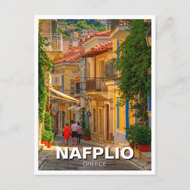 Nafplio Greece Travel Vykort (Framsida)