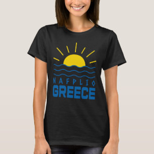 Nafplio Grekland Solsken Och Havsvågor Dam T Shirt