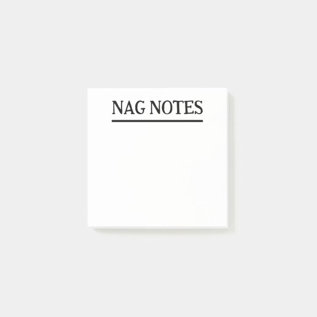 Nag Notes Funny anteckning Post-it Block (Framsida)
