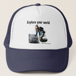 Naga Explorer World Travel Fantasy Art Hat Keps