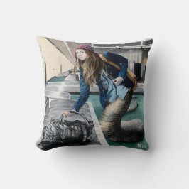 Naga Explorer World Travel Fantasy Art Pillow Kudde