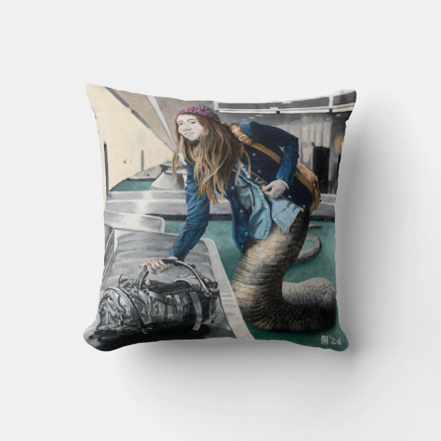 Naga Explorer World Travel Fantasy Art Pillow Kudde (Framsida)