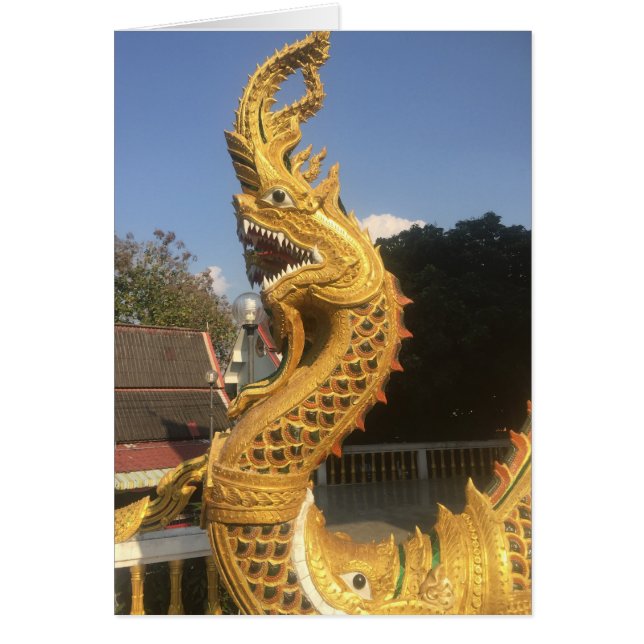 Naga i Chiang Mai, Thailand Hälsningskort (Framsidan)