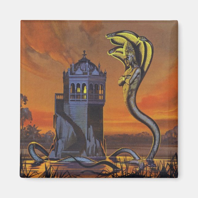 Naga-Kung (färg litho) Magnet (Framsidan)