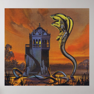 Naga-Kung (färg litho) Poster
