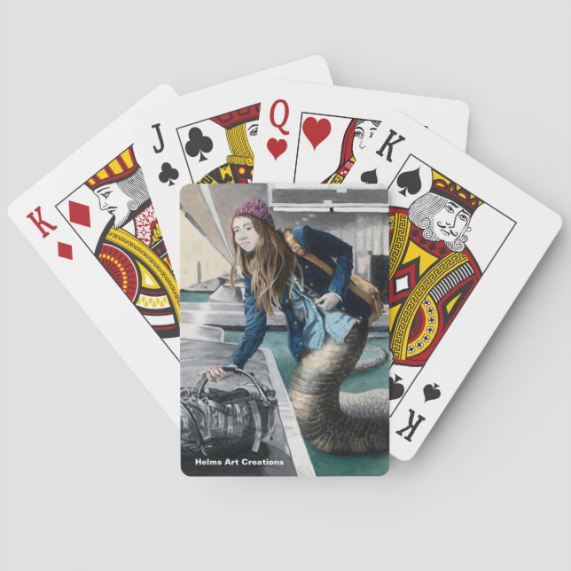 Naga utforskar världsresefantasiska spelkort (Baksidan)