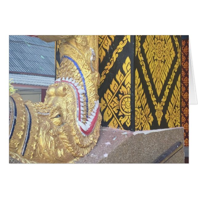 Nagadrake i Chiang Mai, Thailand Hälsningskort (Framsidan Horizontal)
