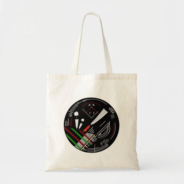 Nagaland Tribal Tote Bag Tygkasse (Framsidan)