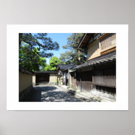 Nagamachi Samurai-distriktet: Kanazawa, Japan Poster