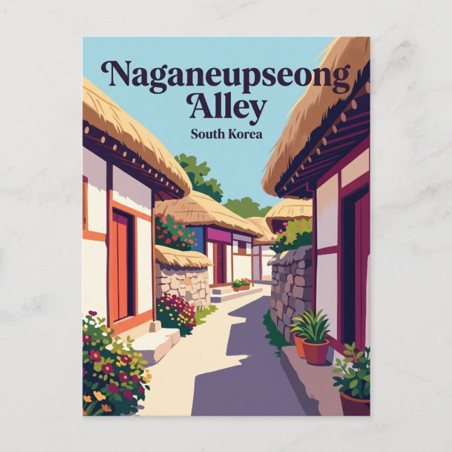 Naganeupseong Alley Sydkorea Vykort (Framsida)