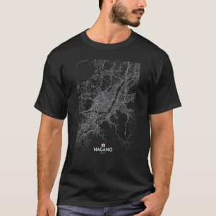 nagano japan City karta Travel souvenir hometown T Shirt